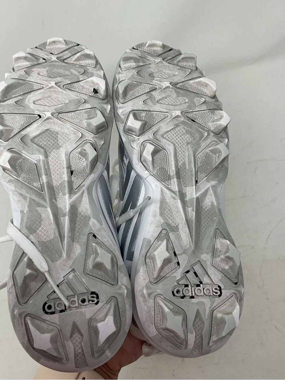adidas Kids White and Silver football cleats Performance Sneakers